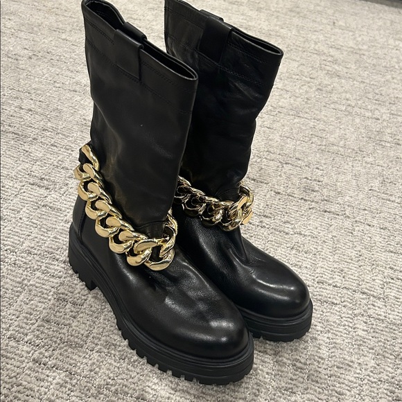 Steve Madden Womens Devotion Leather Slip On Mid-Calf Boots 7.5 - Picture 2 of 6